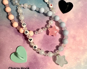 CUSTOM Key Charm | Cute Personalizable Keychain | Lightstick Accessory|  Name Phone Charm | (Kpop, BTS, Anime, Custom Name, etc.)