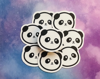 Kawaii Panda Sticker Set | Water Resistant Chibi Bear Stickers