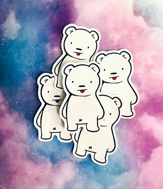 Cute Polar Bear Vinyl Sticker | Waterproof Kawaii Decal