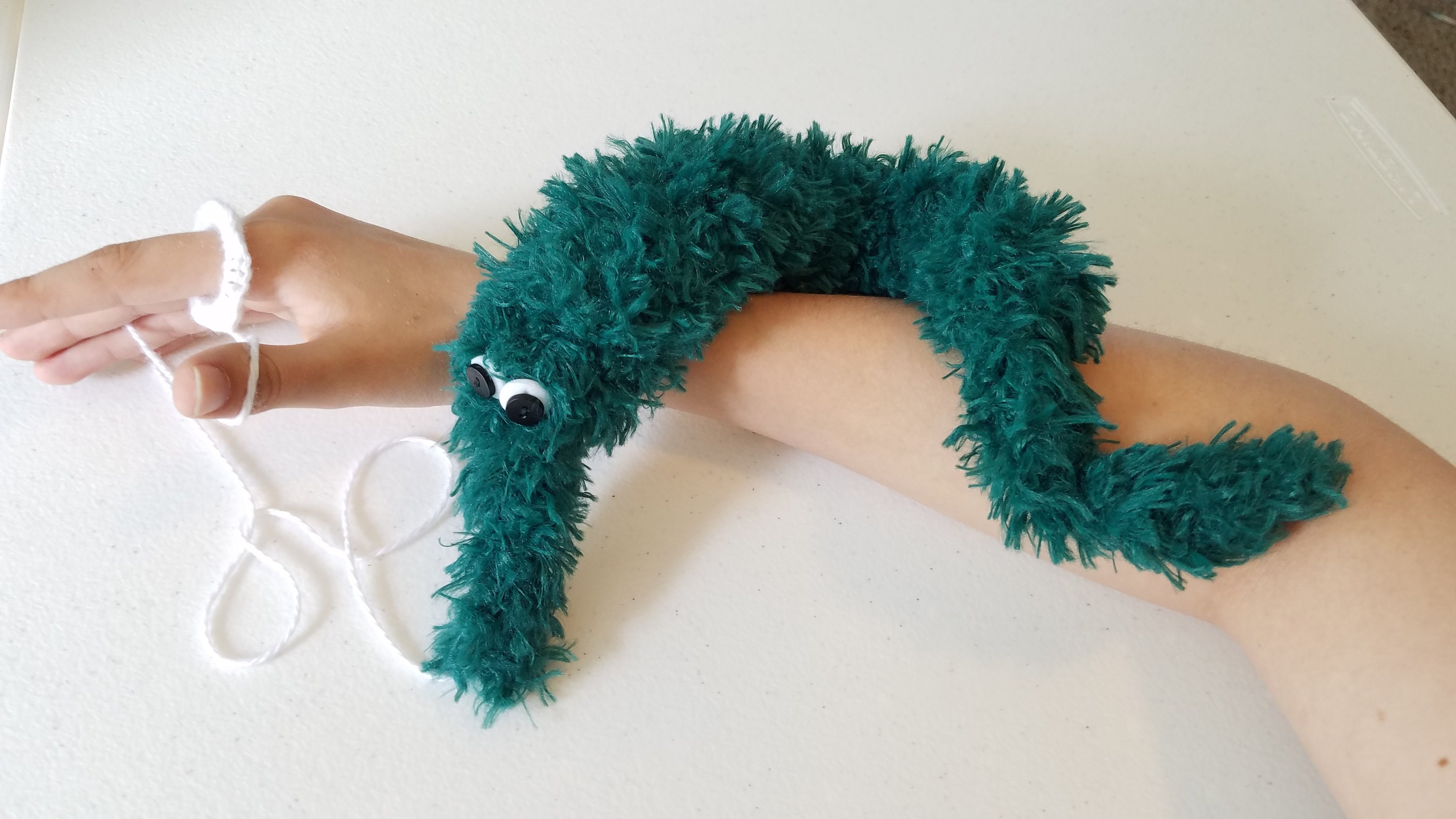 18 45cm Wurm auf einem String Fuzzy Garn Plüsch Etsy