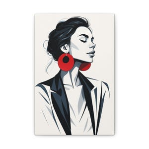 Elegant Art Print, Chic Wall Décor, Modern Portrait, Stylish Home Decor, Gift for Her, Feminine Wall Art