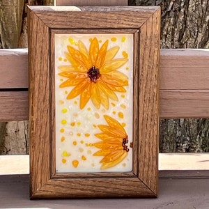Fused Glass Sunflowers, Fused Glass, Sunflower Home Décor, Sunflower Wall Décor, Glass Art Sunflower, Nature Inspired Decor, Unique Gift