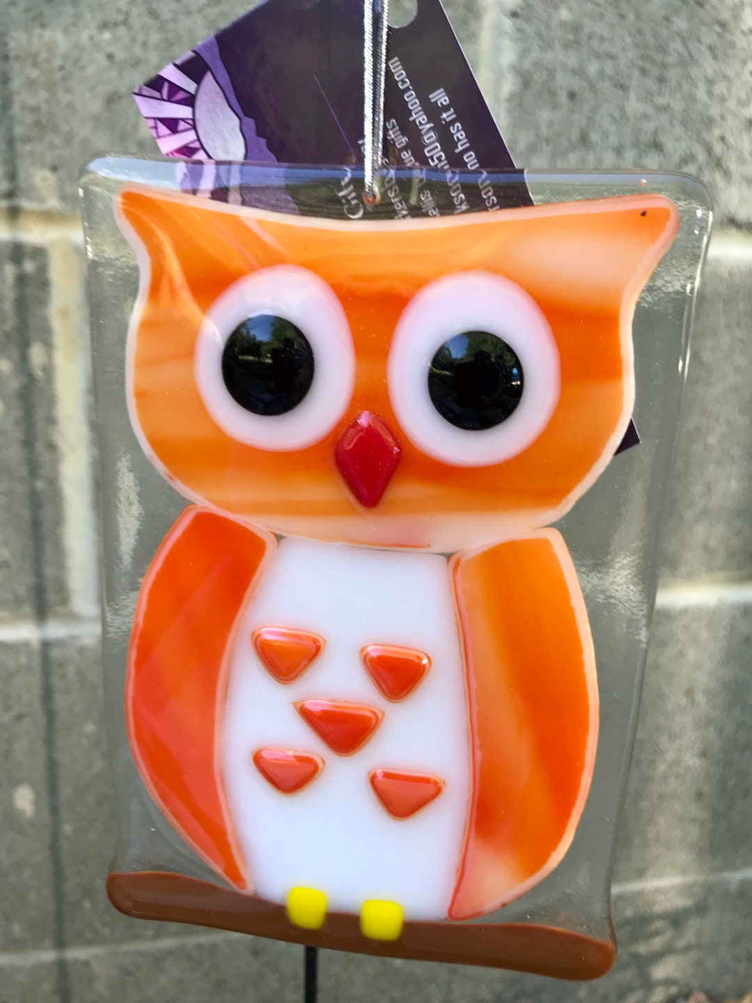 Fused Glass Owl Suncatcher, Owl Suncatcher, Glass Owl, Owl, Suncatcher