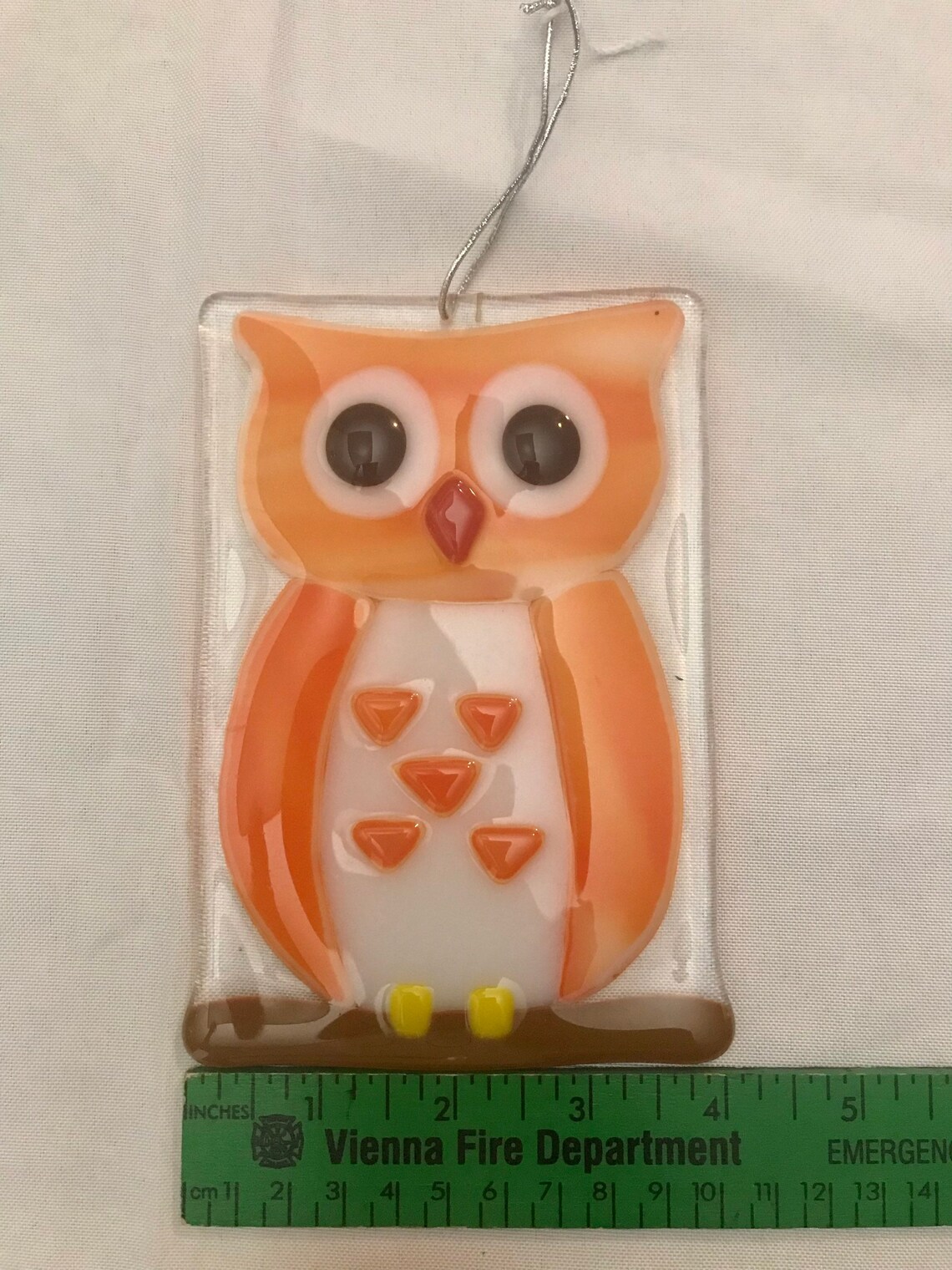 Fused Glass Owl Suncatcher Owl Suncatcher Glass Owl Owl Etsy