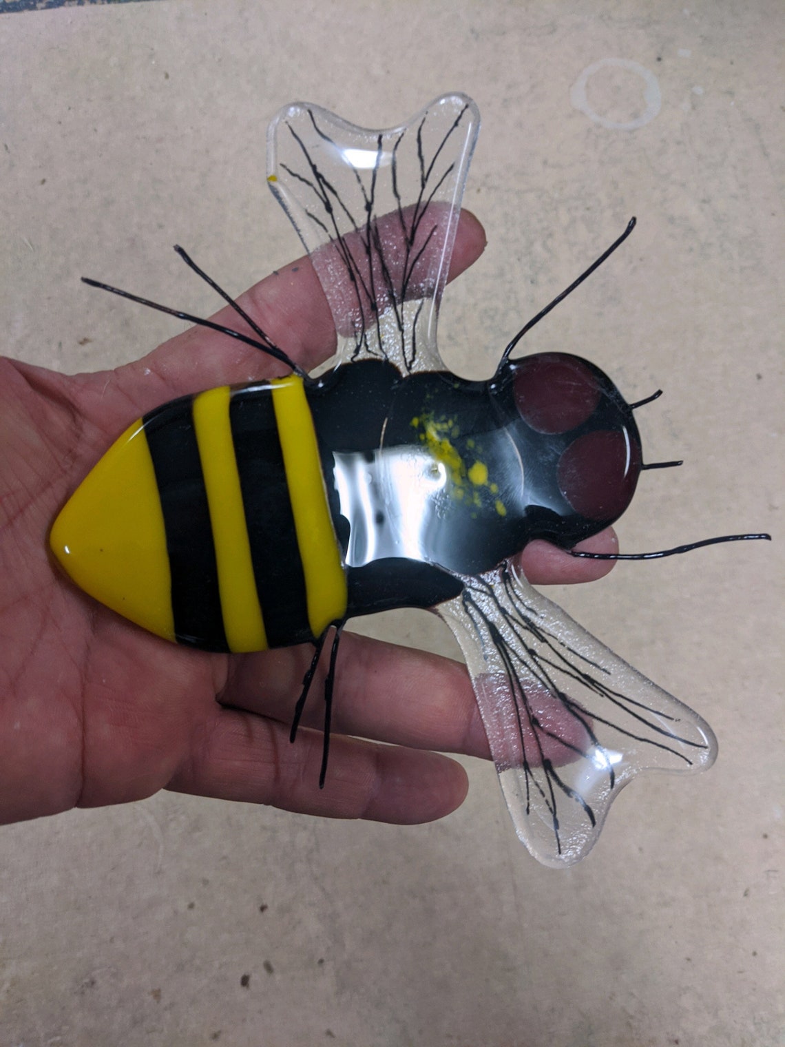 Fused Glass Bee Etsy