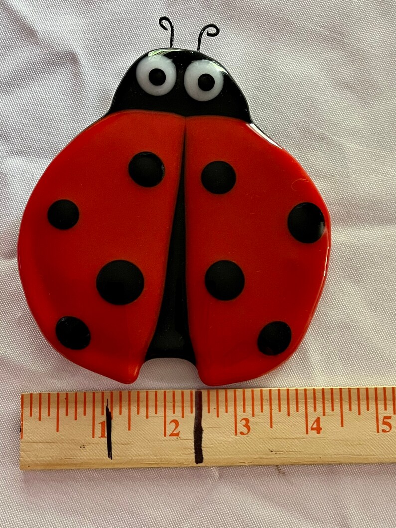 Fused Glass Ladybug Ladybug Fused Glass Garden Decoration Etsy