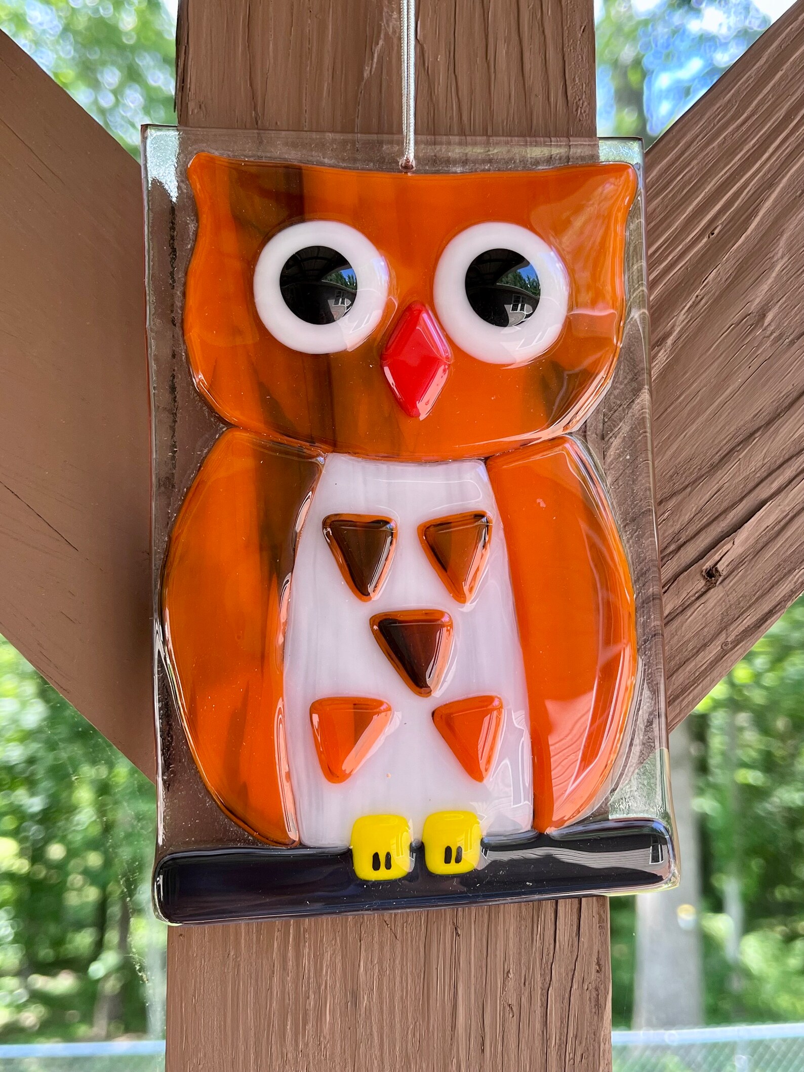 Fused Glass Owl Suncatcher, Owl Suncatcher, Glass Owl, Owl, Suncatcher
