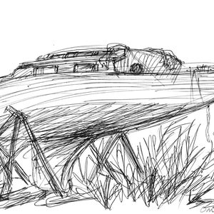 Boat Repair. Eileen B. Waring. (print)