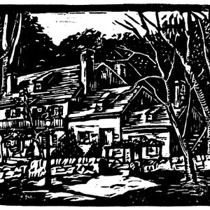 The Livesey House Wissahickon 1932. Sarah W. Brinton. (print)