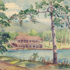 Lake George New York. Silver Bay Study (4). Sarah W. Brinton. (print)