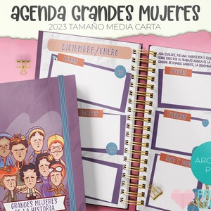 Agenda 2023 Grandes Mujeres Media Carta /  PDF /  IMPRIMIBLE  /  DIGITAL /