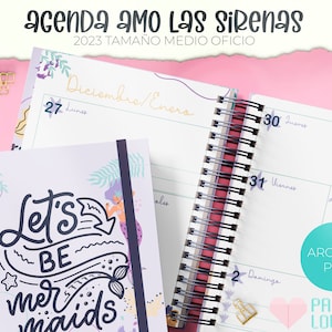 Diary drawings Mermaid Medium Size Office 2023 / PDF / PRINTABLE / DIGITAL /