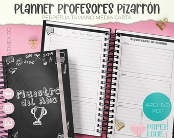 Planner Teachers Blackboard Minimal Medium Letter Size / PDF / PRINTABLE / DIGITAL /