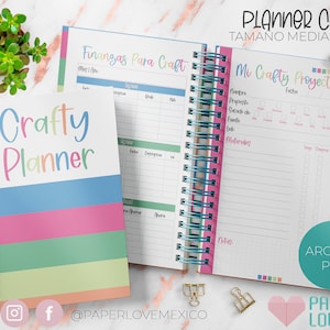 Crafty Planner Tamaño media Carta /  PDF /  IMPRIMIBLE  /  DIGITAL /