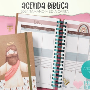Agenda Bíblica (Cualquier religión) Tamaño Media Carta 2024 /  PDF /  IMPRIMIBLE  /  DIGITAL /