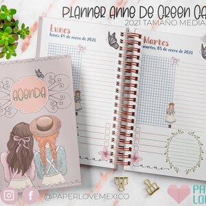 Agenda Anne De Green Gables (Anne with an E) Tamaño Media Carta /  PDF /  IMPRIMIBLE  /  DIGITAL /