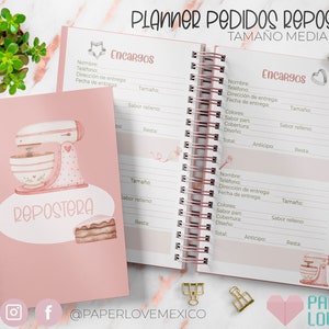 Planner pedidos de repostera amaño media Carta /  PDF /  IMPRIMIBLE  /  DIGITAL /