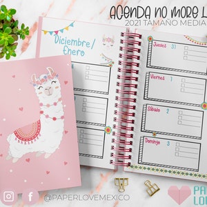 Agenda Alpaca Tamaño Media Carta /  PDF /  IMPRIMIBLE  /  DIGITAL /