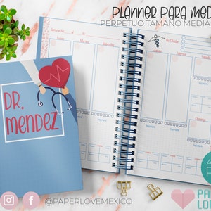 Planner para Medico Tamaño Media Carta /  PDF /  IMPRIMIBLE  /  DIGITAL /