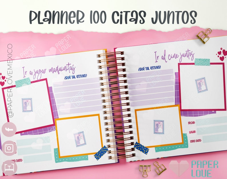 Planner 100 citas Juntos Medio Oficio / PDF / IMPRIMIBLE / DIGITAL