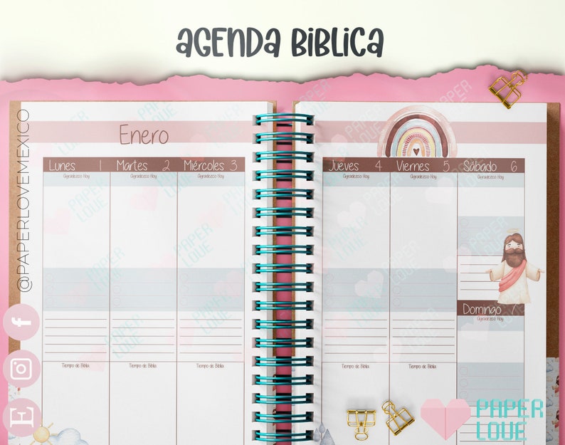 Bible Agenda Any religion Half Letter Size 2024 / PDF / PRINTABLE / DIGITAL / image 2