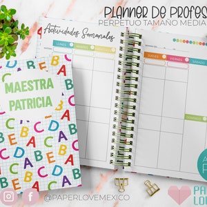 Planner de Profesores Tamaño Media Carta /  PDF /  IMPRIMIBLE  /  DIGITAL /