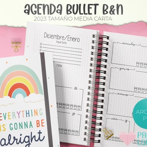 Agenda Doodles Tamaño Media Carta 2023 /  PDF /  IMPRIMIBLE  /  DIGITAL /