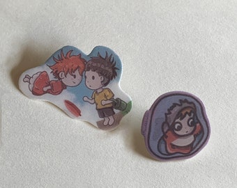 Ponyo & Sosuke Pin Set: Studio Ghibli Inspired