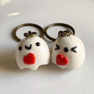 Couple Keychains - My Boo - Matching Ghost Charms