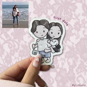 Personalized Anime Caricature Couple Custom Sticker Decals Die Cuts