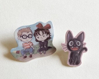 Kiki's Delivery Service Pin – Studio Ghibli Kiki & Tombo with Bonus Jiji Pin