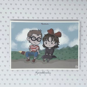 Impresiones artísticas de Studio Ghibli: Postales de Totoro, Ponyo, Kiki, El viaje de Chihiro y Aullido (juego de 5) imagen 5