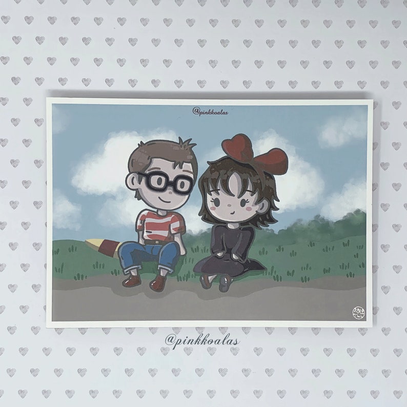 Impresiones artísticas de Studio Ghibli: Postales de Totoro, Ponyo, Kiki, El viaje de Chihiro y Aullido (juego de 5) imagen 5