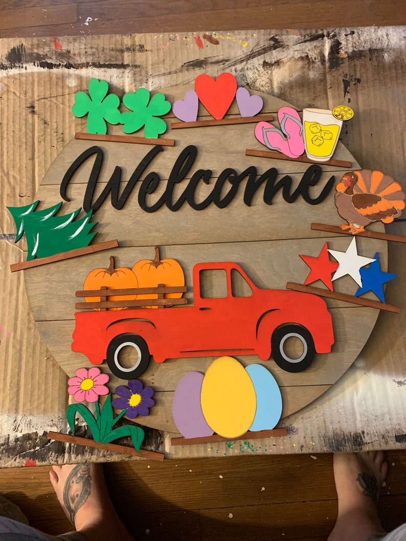 Interchangeable Vintage Truck Sign Etsy