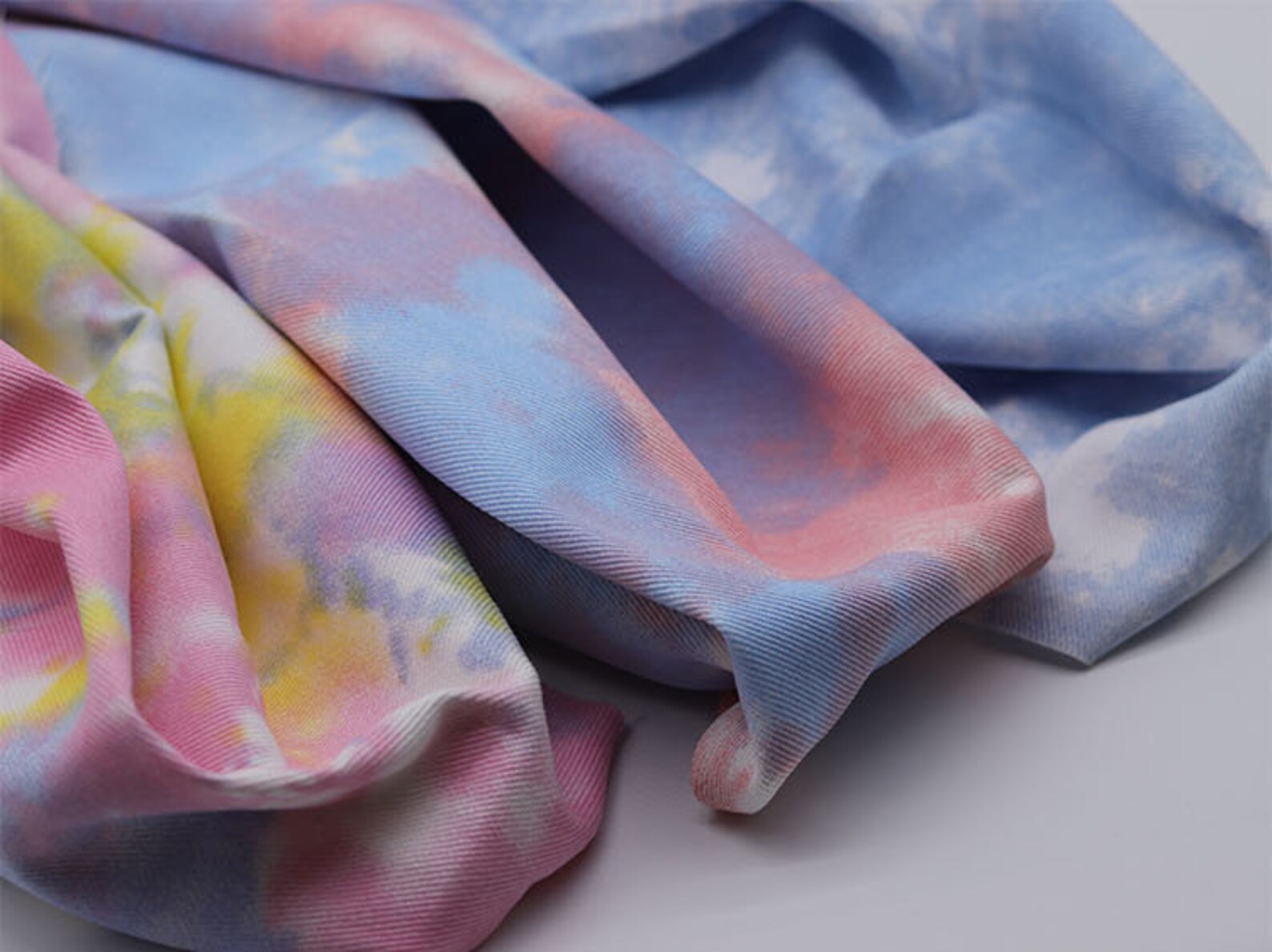 Color Tiedye Denim Fabric Pure Cotton Denim Fabric Twill Etsy