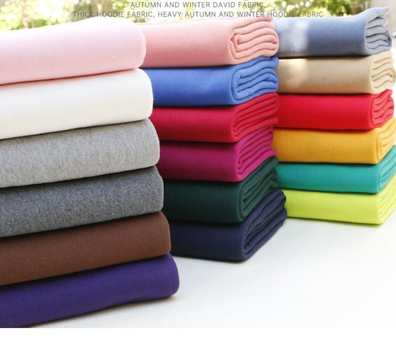 Hoodie Fabric，Cotton Sweater Fabric，Solid Color Fabric，Warm Fabric，By The Half Yard