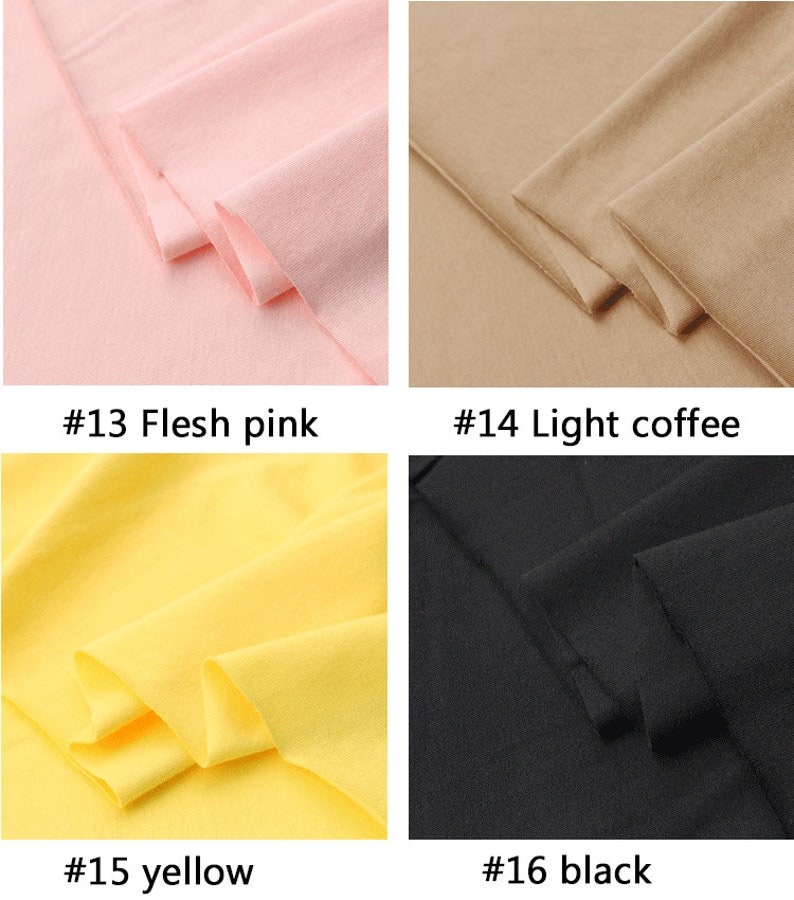 Summer T-shirt Fabric, Cotton Knitted Fabric, Sweat-Absorbent And Breathable Fabric, By The Half Yard image 6
