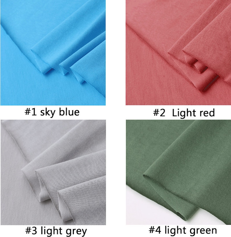 Summer T-shirt Fabric, Cotton Knitted Fabric, Sweat-Absorbent And Breathable Fabric, By The Half Yard image 3