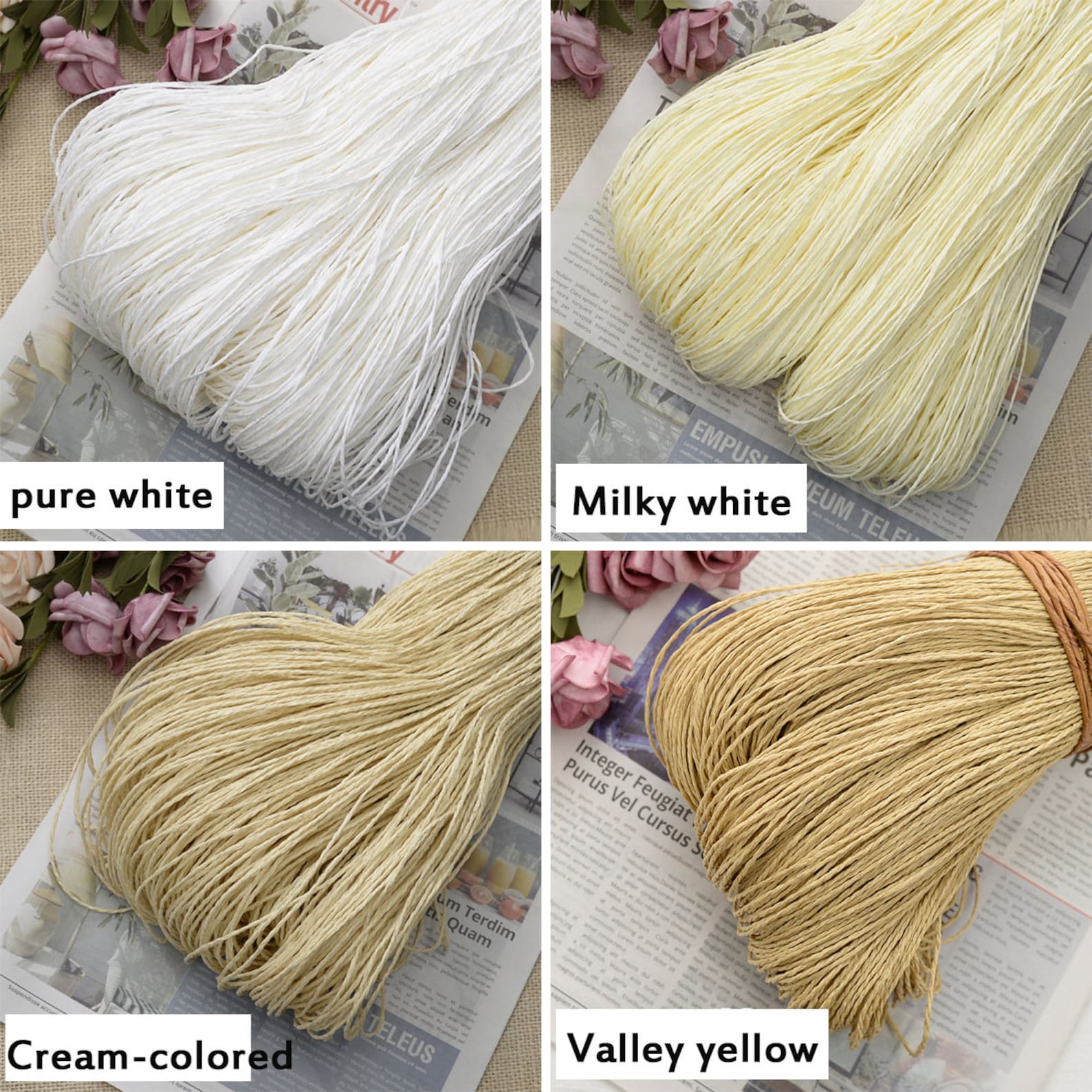 Raffia Material Hat and Handbag Knitting Yarn Handmade Etsy