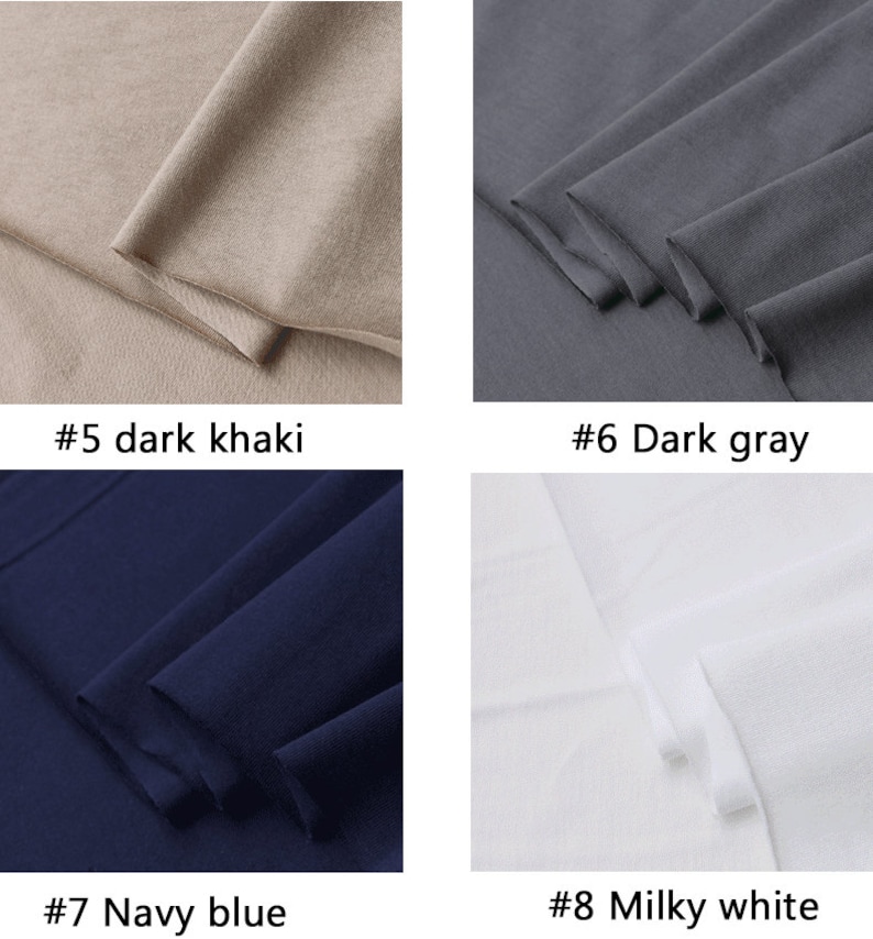 Summer T-shirt Fabric, Cotton Knitted Fabric, Sweat-Absorbent And Breathable Fabric, By The Half Yard image 4
