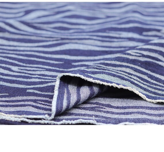 Zebra Pattern Denim Fabric Jacquard 
