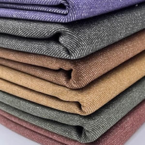 Tela de mezclilla de algodón de colores, tela de mezclilla pesada, mezclilla gruesa, mezclilla suave, tela de costura, por medio patio