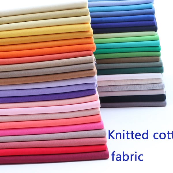 Summer T-shirt Fabric, Cotton Knitted Fabric, Sweat-Absorbent And Breathable Fabric, By The Half Yard