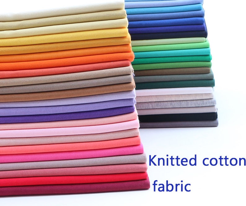 Summer T-shirt Fabric, Cotton Knitted Fabric, Sweat-Absorbent And Breathable Fabric, By The Half Yard image 1