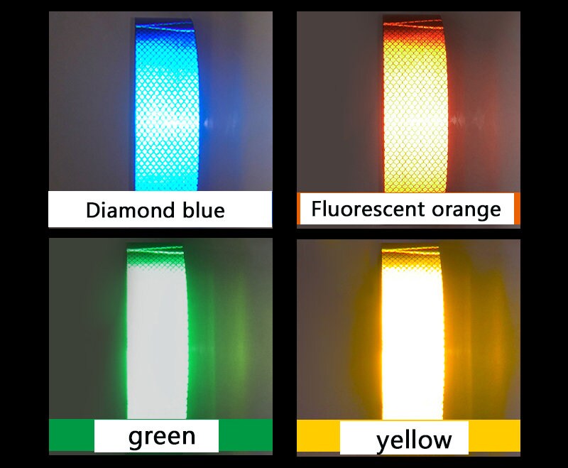 1 meter long and 5cm wide reflective stickers, car, bicycle and motorcycle safety warning reflective stickers, luminous stickers