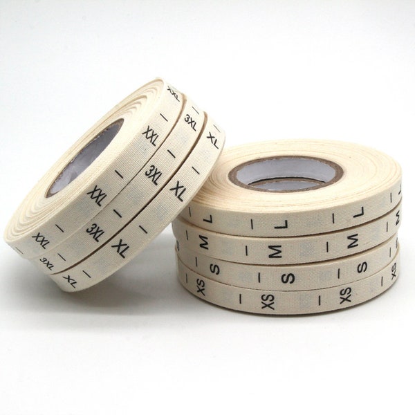 500 pcs cotton tape size label, clothing size label