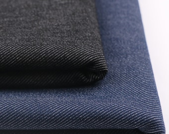 Twill knitted denim fabric, four-sided stretch denim fabric, thick denim fabric, By The Yard