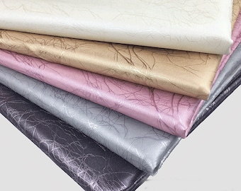 Self-adhesive Leather Fabric, Lightning Pattern Leather Fabric, Decorative Leather Fabric, By The Half Yard