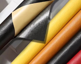 Self Adhesive Leather Fabric, Faux Leather Sheets Fabric, Sticky Leather Sheets, Patch Leather Stickers, Band-aid Fabric, Upholstery Fabric
