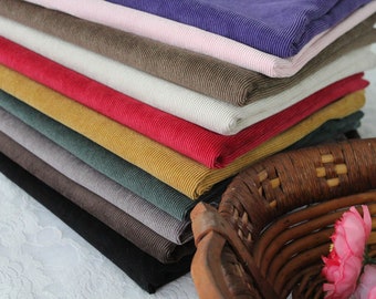 Corduroy Clothing Fabric, Cotton Corduroy Fabric, Fine Corduroy Fabric，By The Half Yard